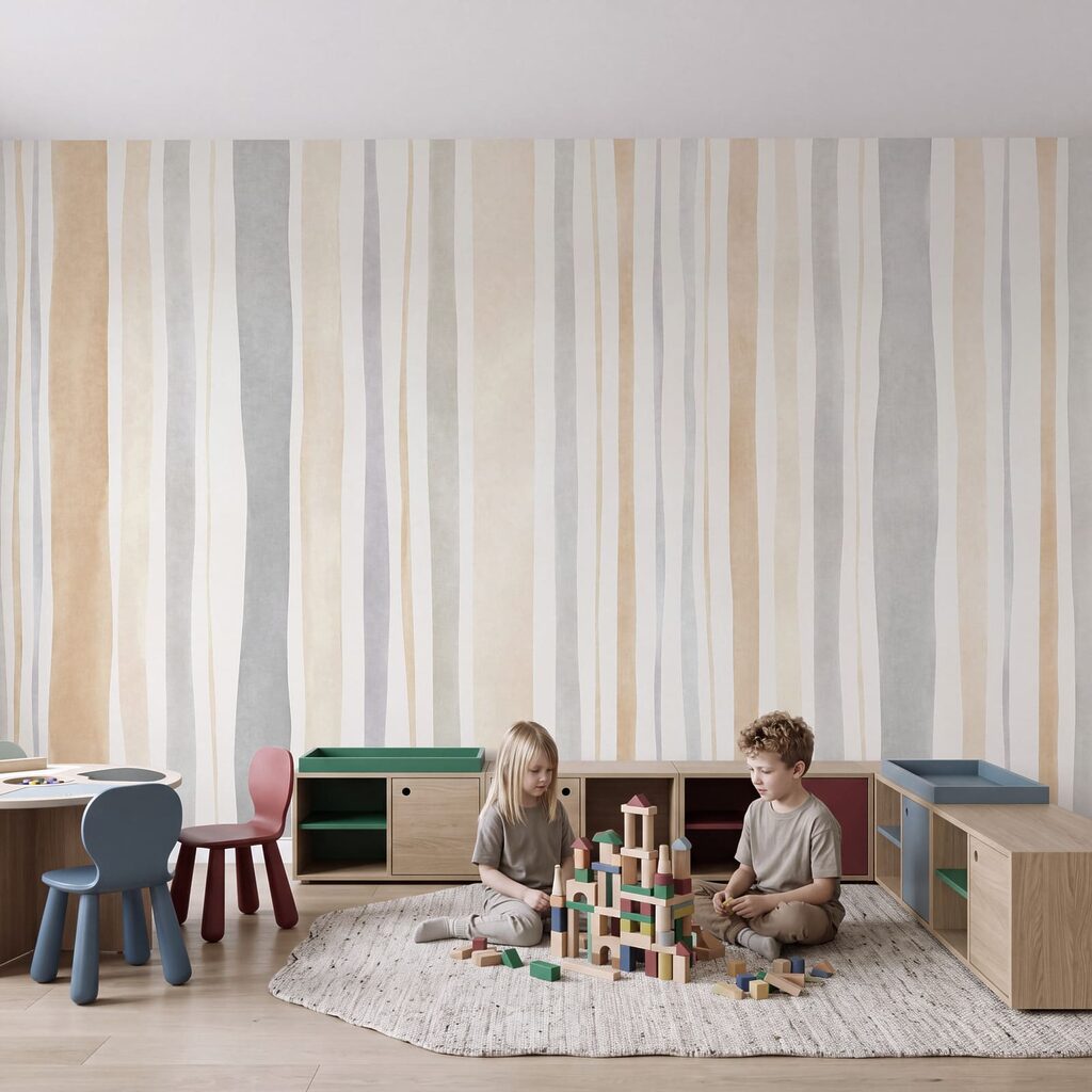 Fototapeta Eleganckie paski w neutralnych kolorach do nowoczesnych wnętrz (SKU: t01134)