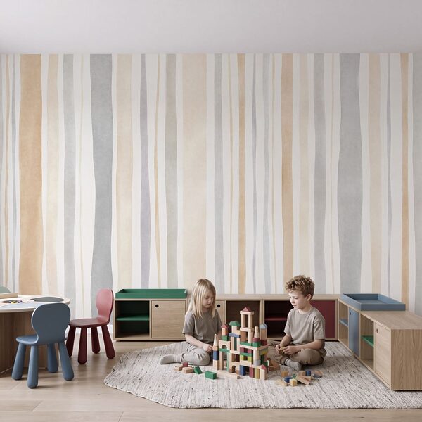 Fototapeta Eleganckie paski w neutralnych kolorach do nowoczesnych wnętrz (SKU: t01134)