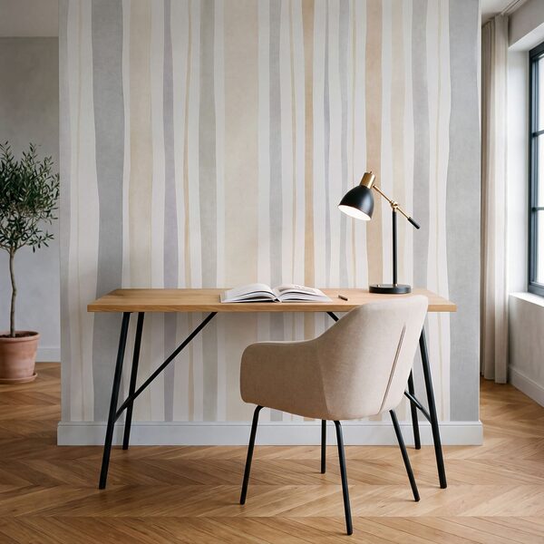 Fototapeta Eleganckie paski w neutralnych kolorach do nowoczesnych wnętrz (SKU: t01134)