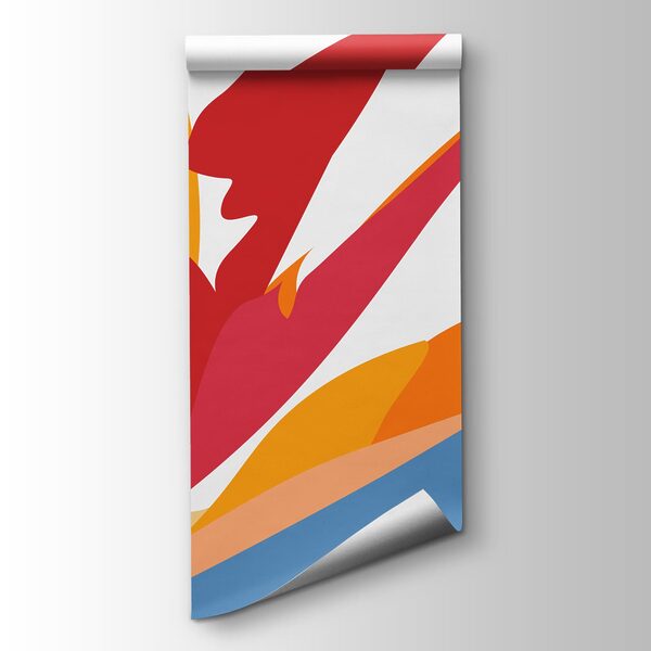 Fototapeta Kolorowe kwiaty z liśćmi (SKU: t01139)