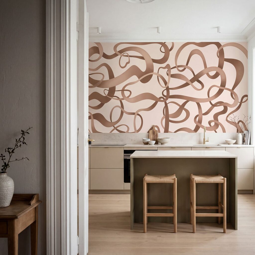 Fototapeta Zbiór brązowych, krętych linii (SKU: t01168) Fototapeta Zbiór brązowych, krętych linii (SKU: t01168)