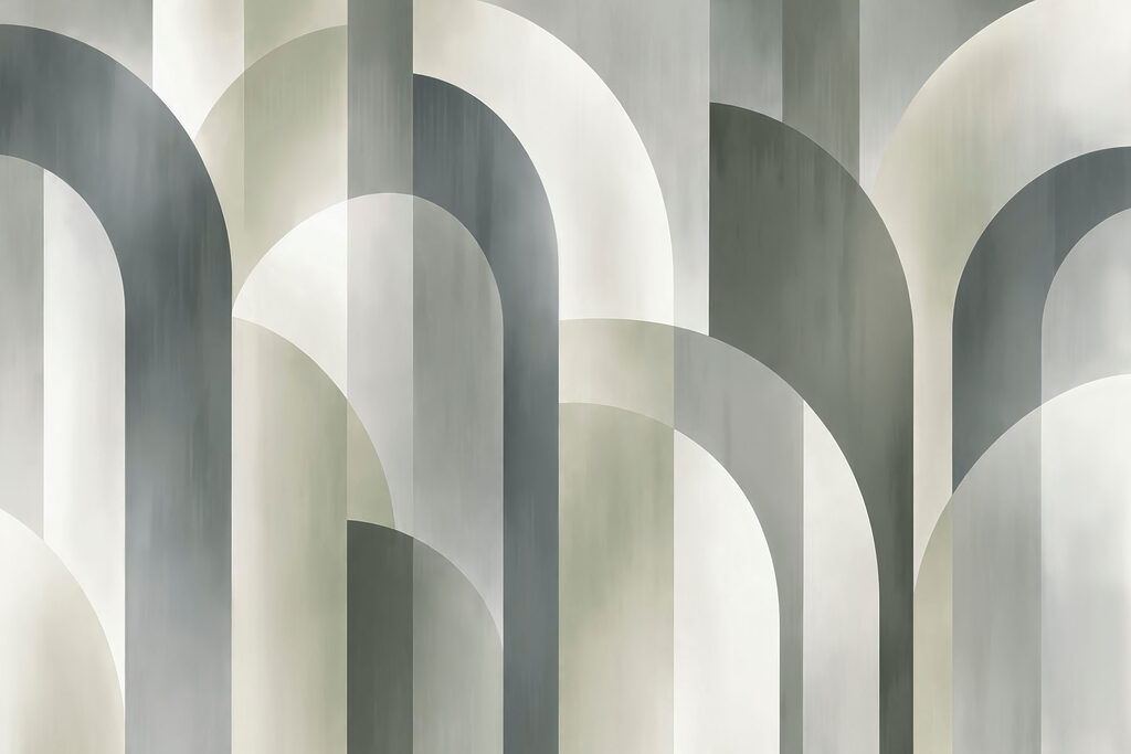 Fototapeta Szaro-biały wzór w stylu art déco (SKU: t01188v1)