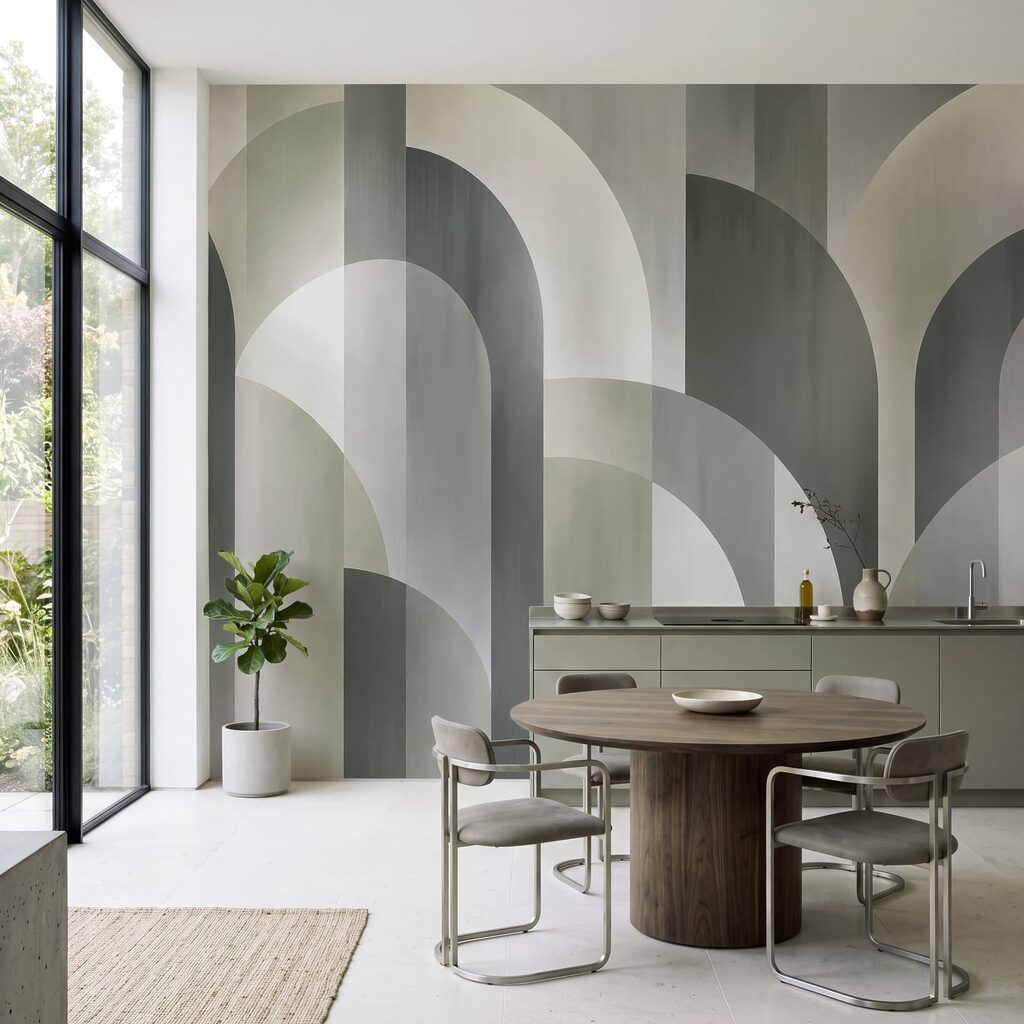 Fototapeta Szaro-biały wzór w stylu art déco (SKU: t01188v1)