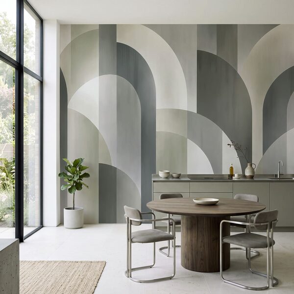 Fototapeta Szaro-biały wzór w stylu art déco (SKU: t01188v1)