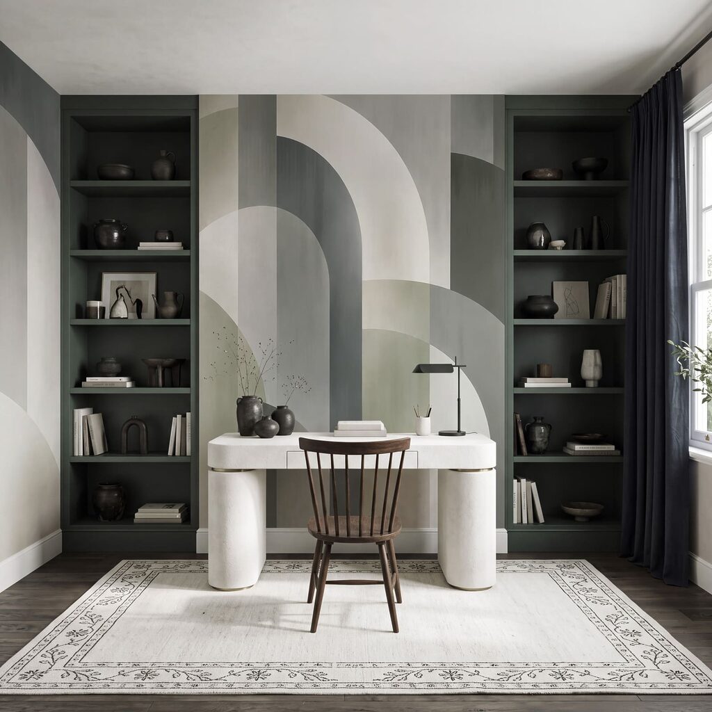 Fototapeta Szaro-biały wzór w stylu art déco (SKU: t01188v1)