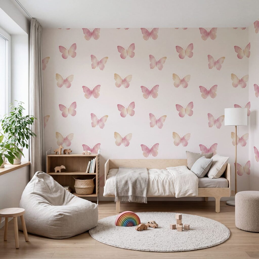 Fototapeta Wzór motyli na białym tle (SKU: t01190) Fototapeta Wzór motyli na białym tle (SKU: t01190)