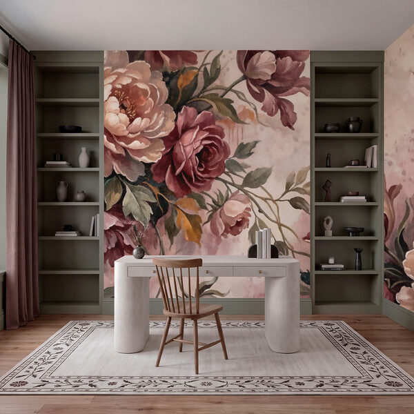 Fototapeta - Eleganckie kwiaty w delikatnych odcieniach (SKU: t01161)